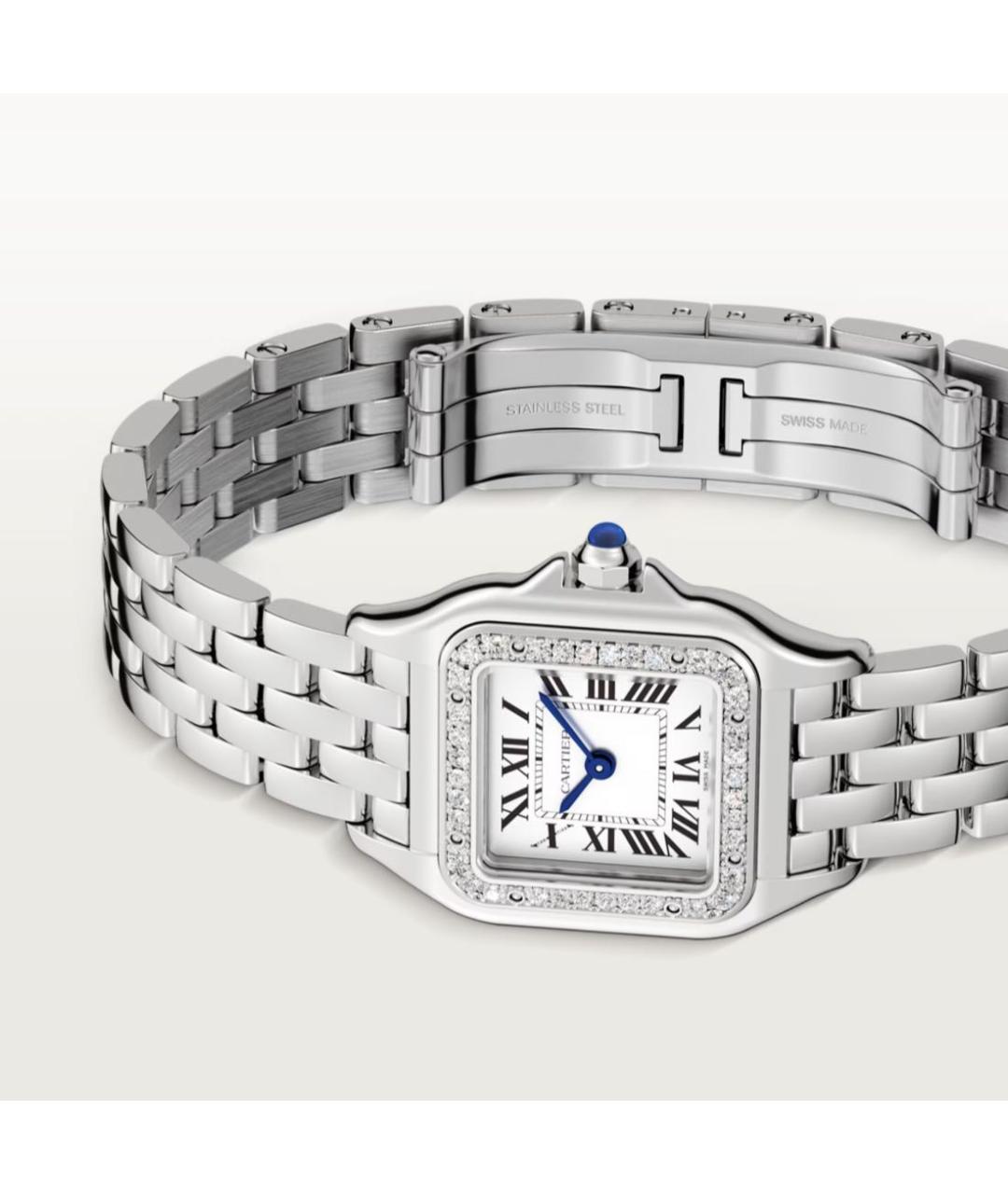 CARTIER Белые металлические часы, фото 5