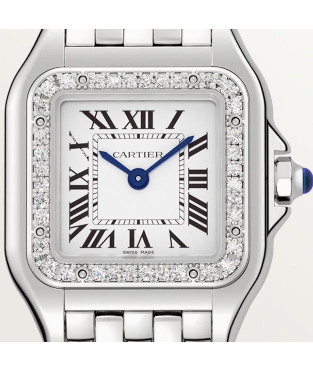 CARTIER Белые металлические часы, фото 6