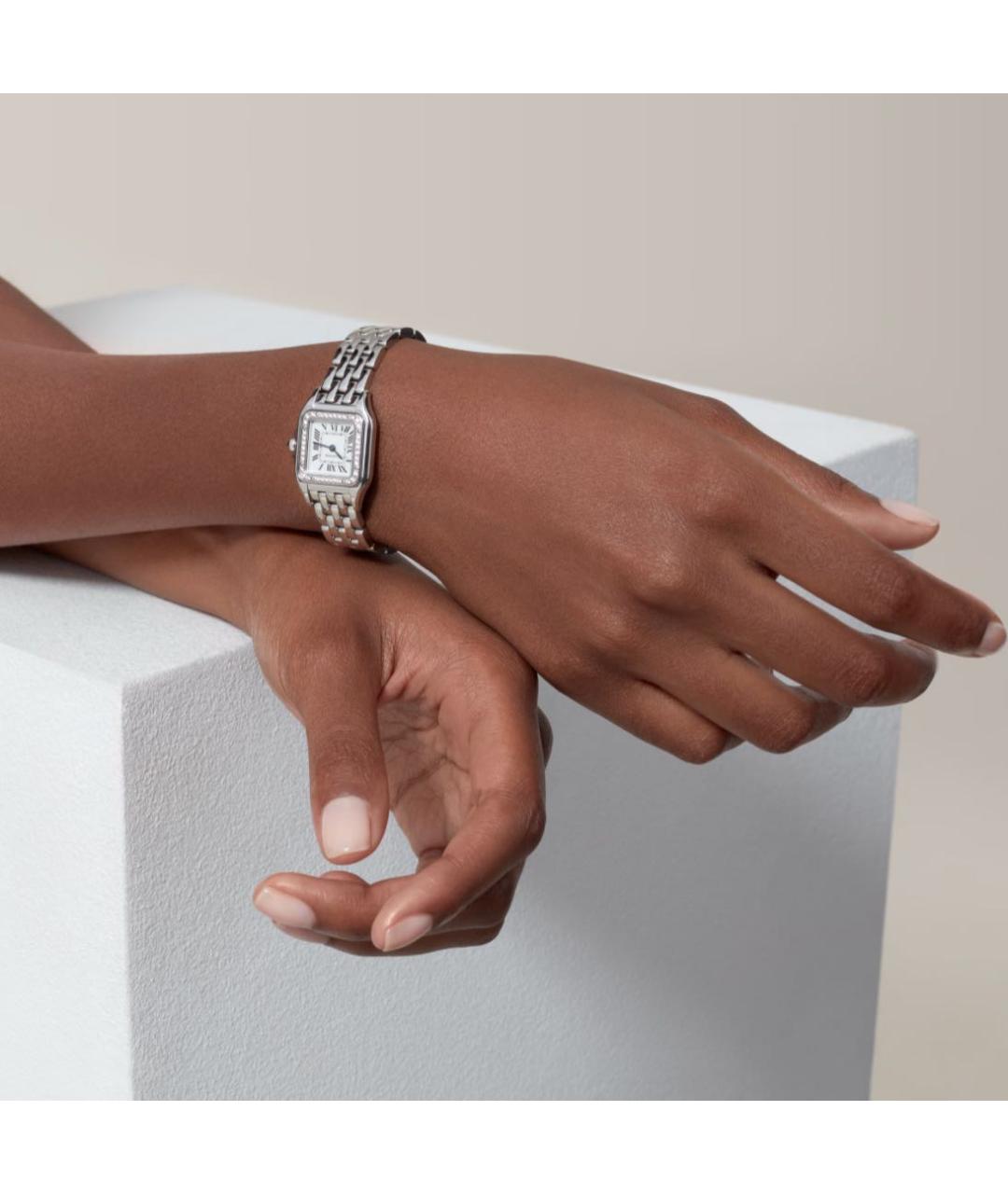 CARTIER Белые металлические часы, фото 2