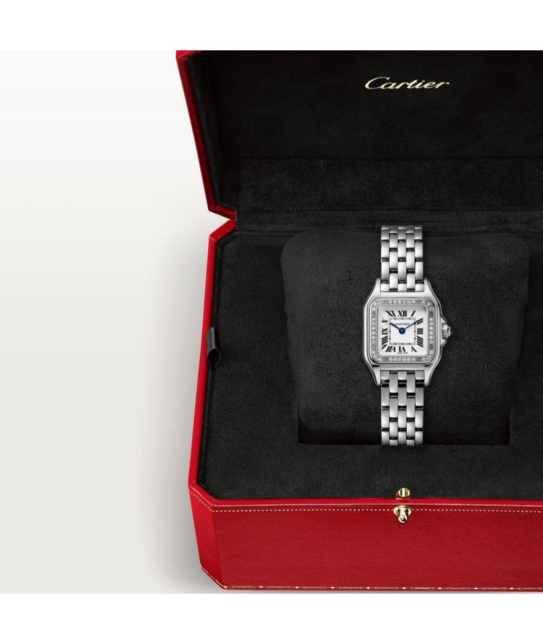 CARTIER Белые металлические часы, фото 7