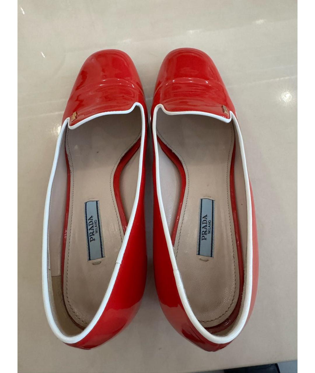 PRADA Бирюзовые туфли из лакированной кожи, фото 2