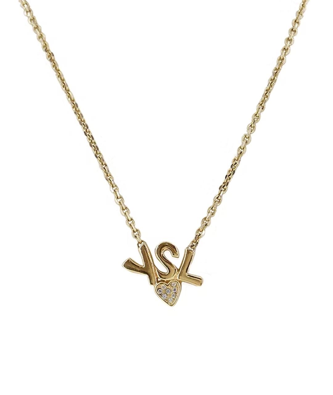 SAINT LAURENT Золотая цепочка/подвеска из желтого золота, фото 1