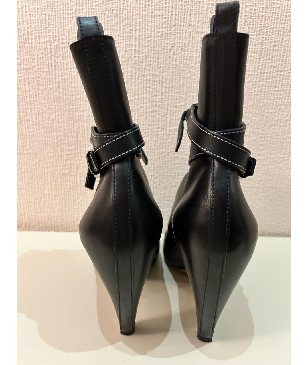 LOUIS VUITTON Черные кожаные полусапоги, фото 4