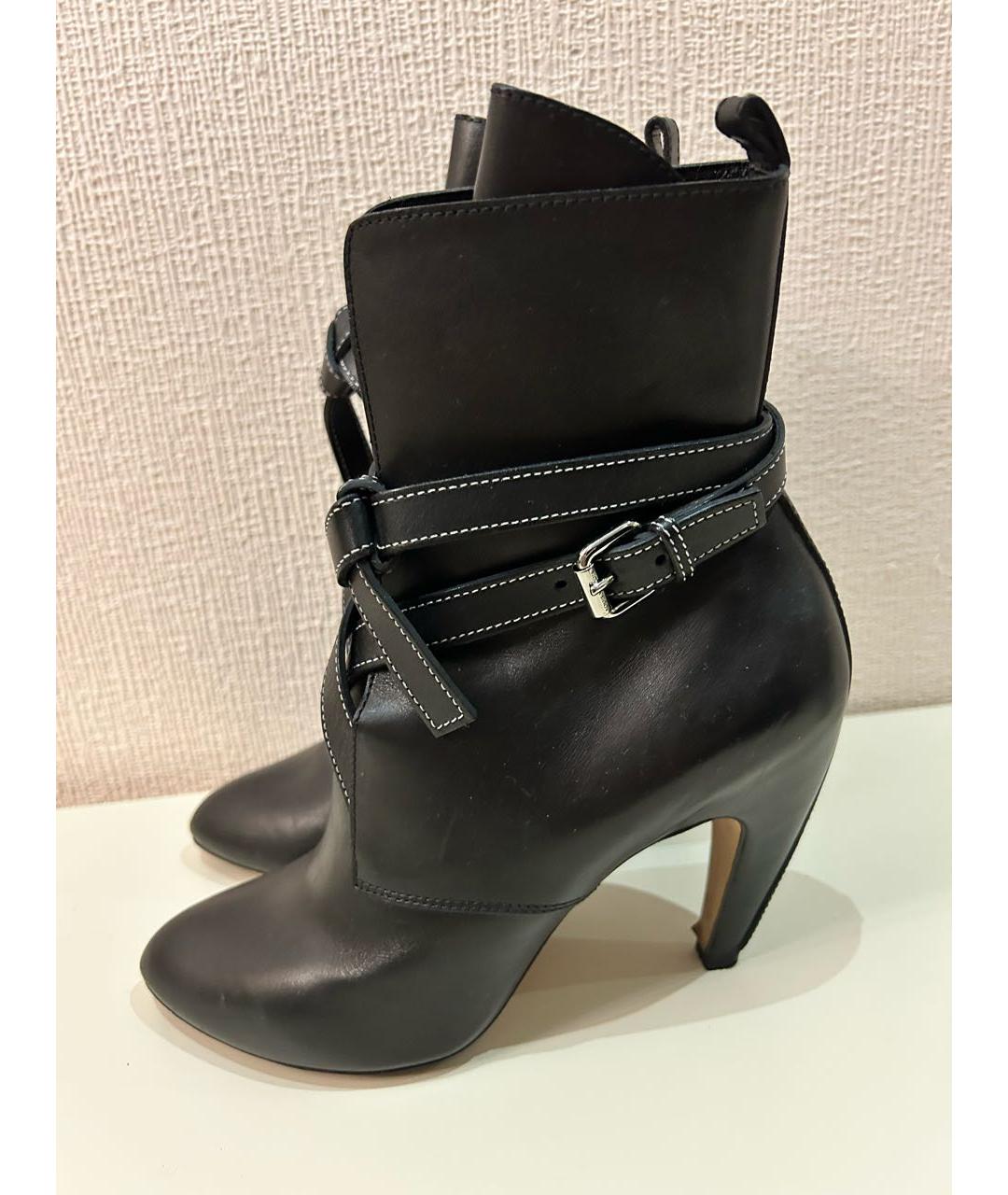 LOUIS VUITTON Черные кожаные полусапоги, фото 5
