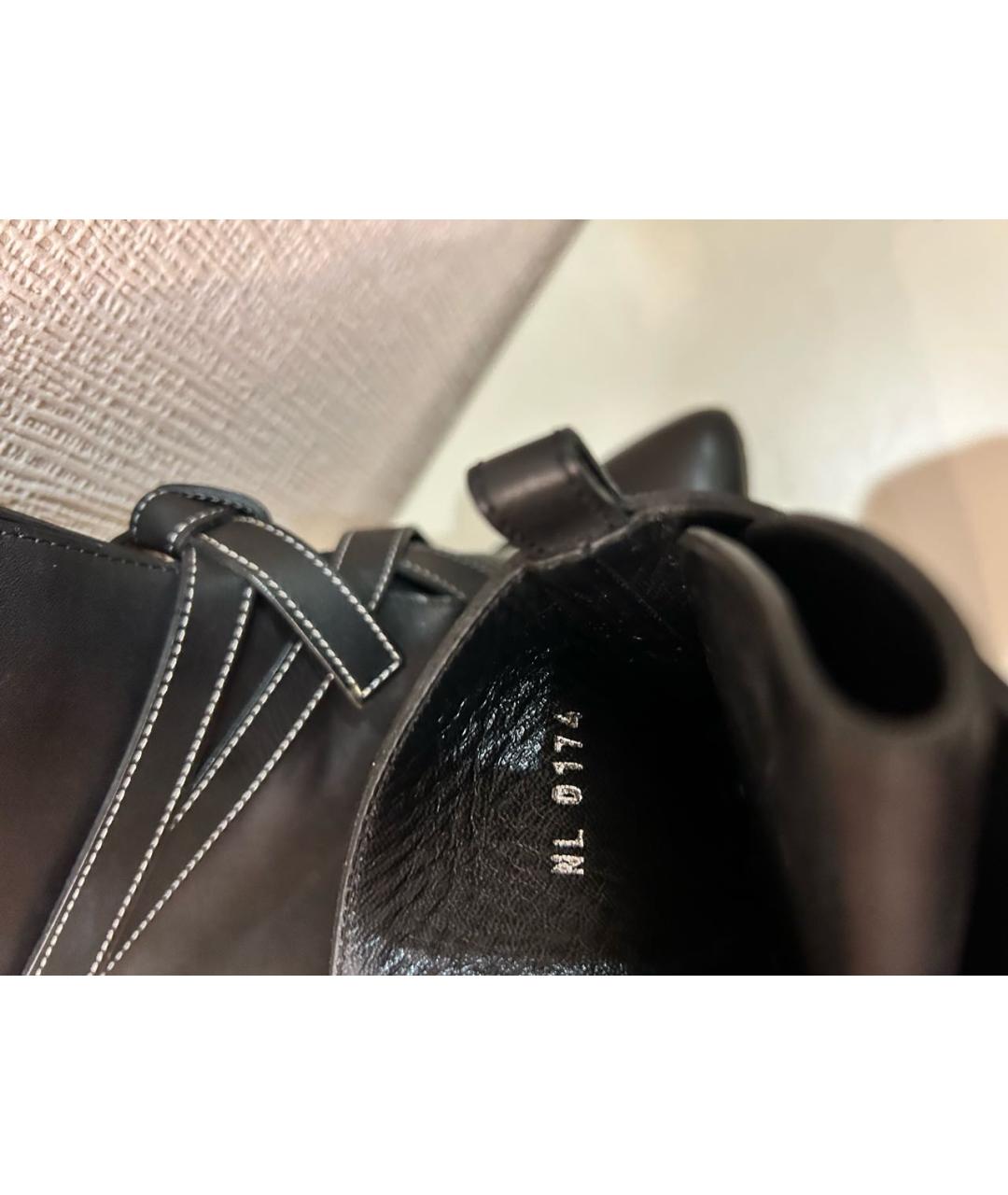 LOUIS VUITTON Черные кожаные полусапоги, фото 3