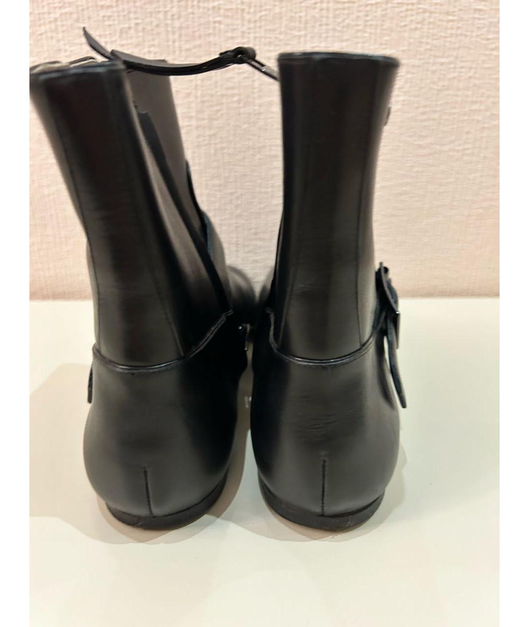 LOUIS VUITTON Черные кожаные полусапоги, фото 4