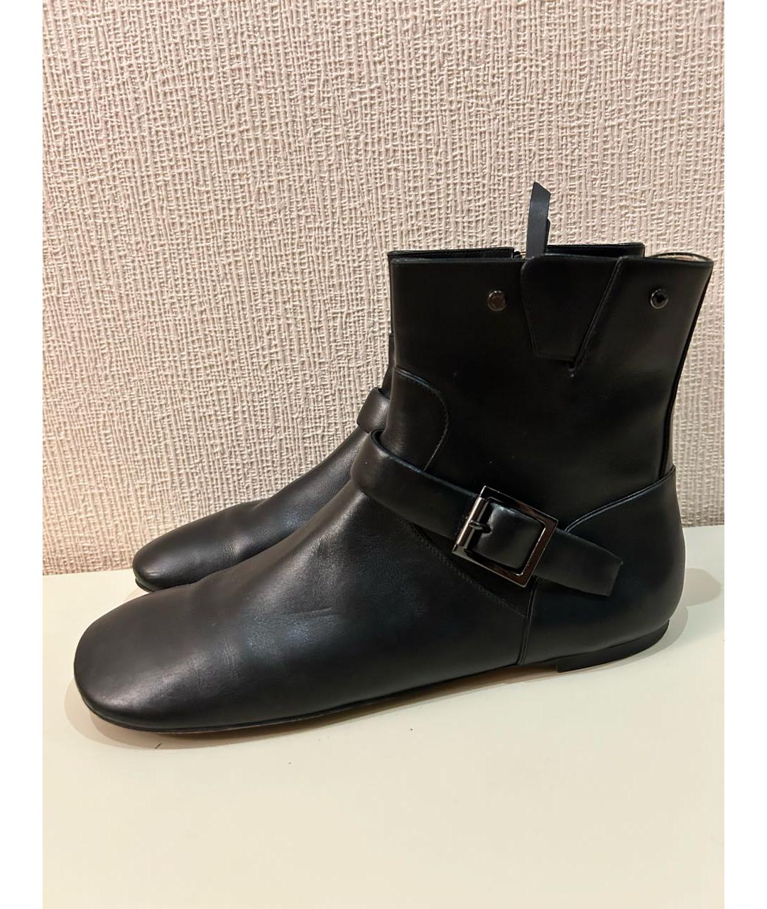 LOUIS VUITTON Черные кожаные полусапоги, фото 5