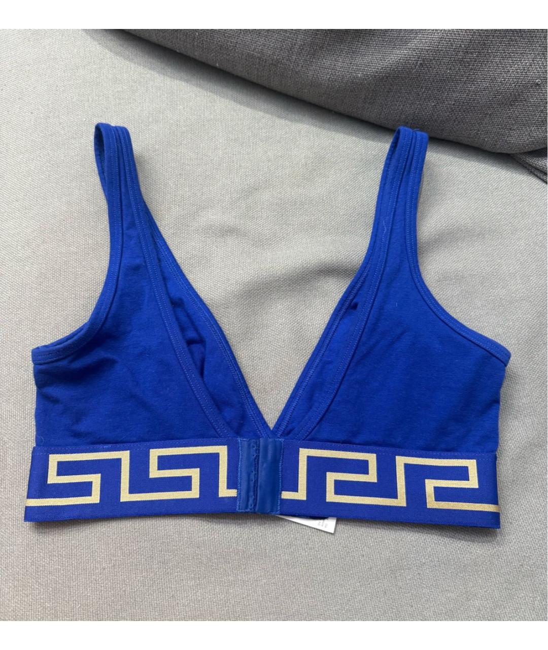 VERSACE Синяя хлопковая майка, фото 4