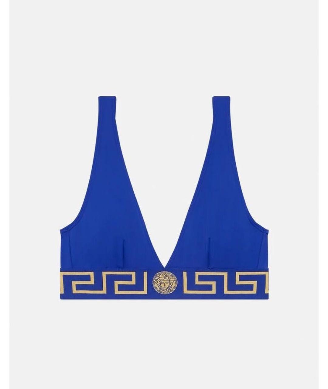 VERSACE Синяя хлопковая майка, фото 7