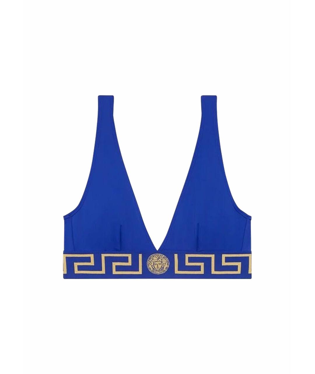 VERSACE Синяя хлопковая майка, фото 1