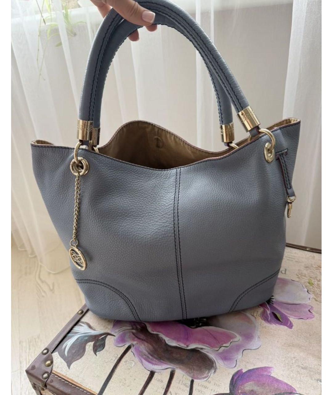 LANCEL Голубая кожаная сумка тоут, фото 2