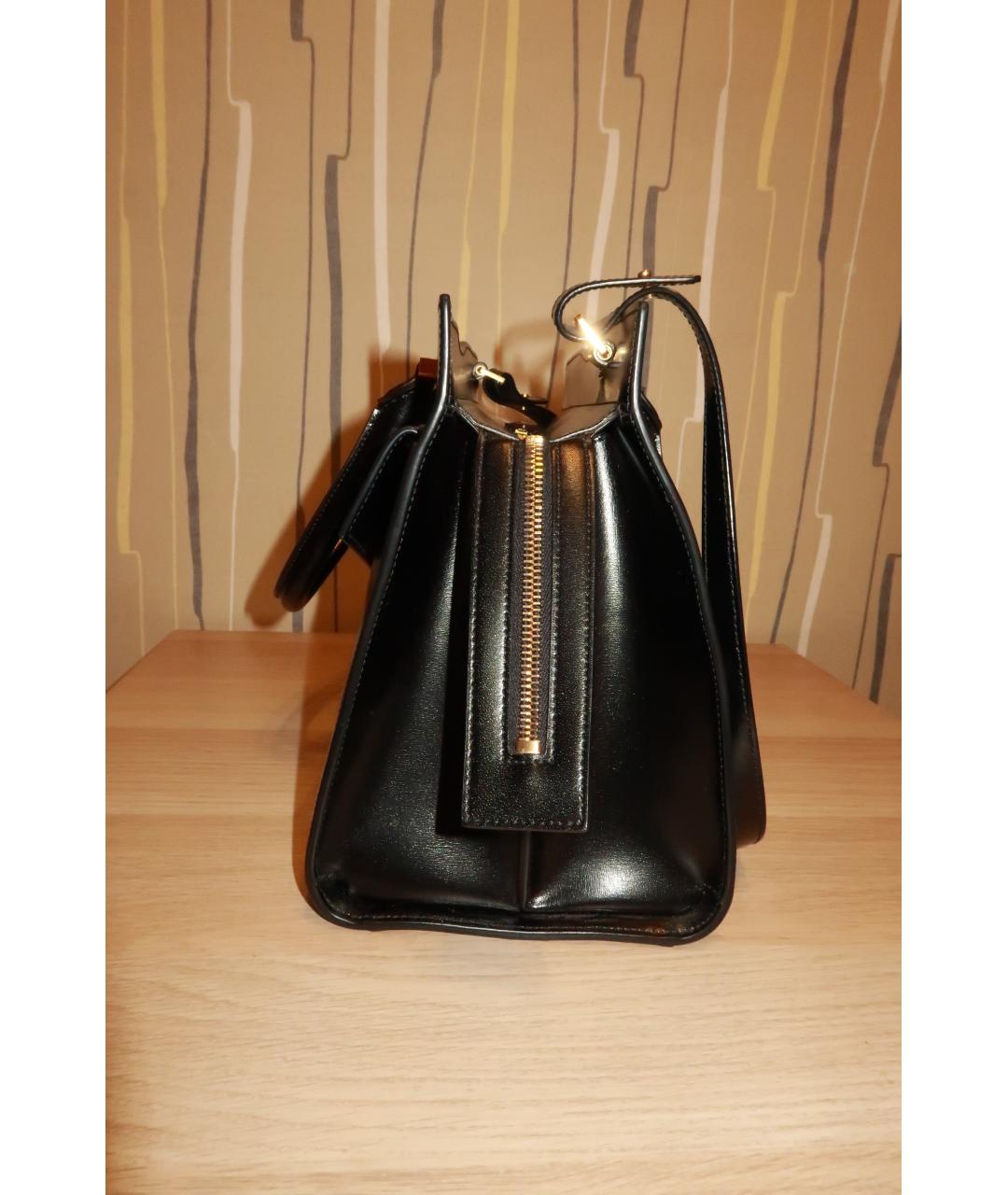 SAINT LAURENT Черная кожаная сумка тоут, фото 8