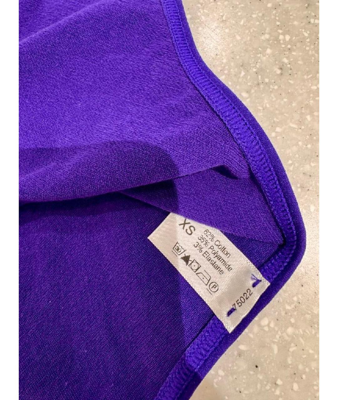 WOLFORD Фиолетовое хлопко-эластановое боди, фото 4