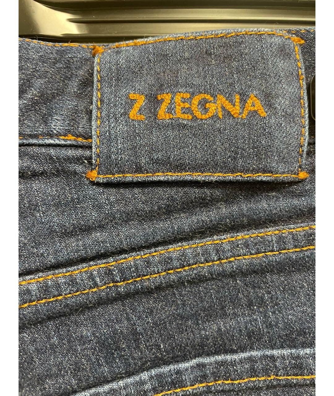 ZZEGNA Темно-синие хлопко-эластановые джинсы скинни, фото 4