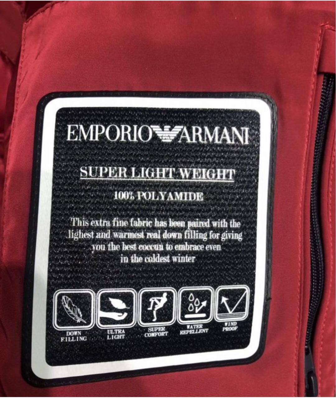 EMPORIO ARMANI Темно-синий полиэстеровый пуховик, фото 3
