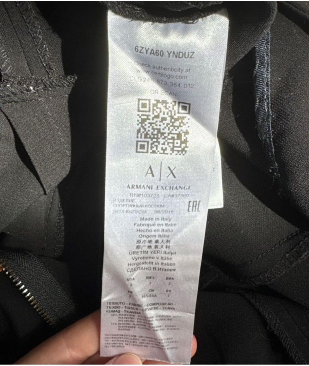 ARMANI EXCHANGE Черный полиэстеровый комбинезон, фото 3