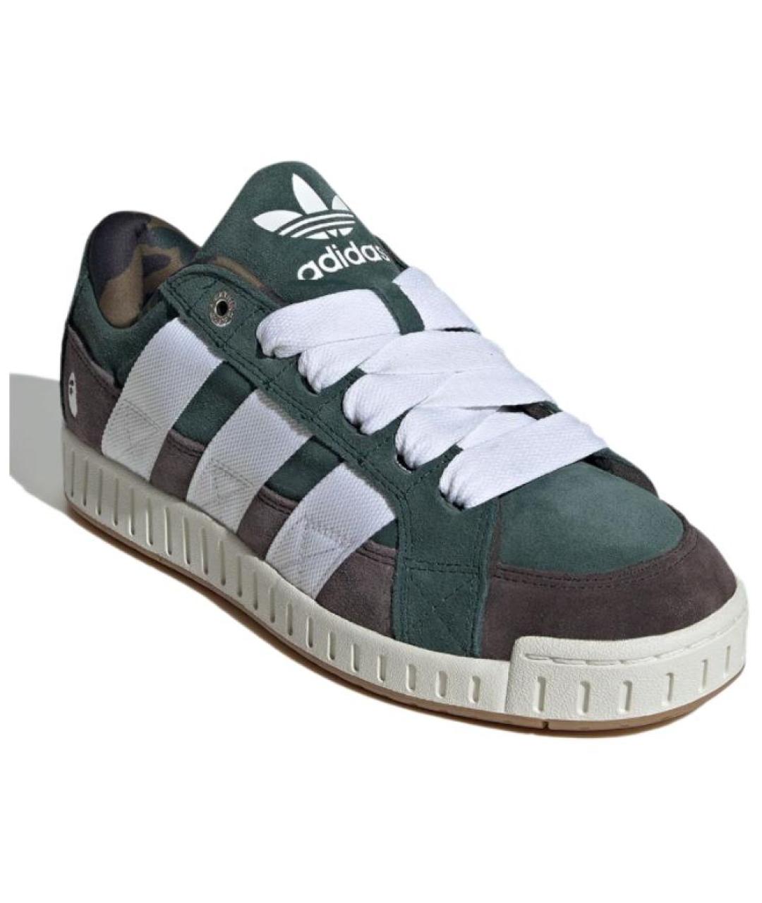 ADIDAS Зеленые замшевые кроссовки, фото 3