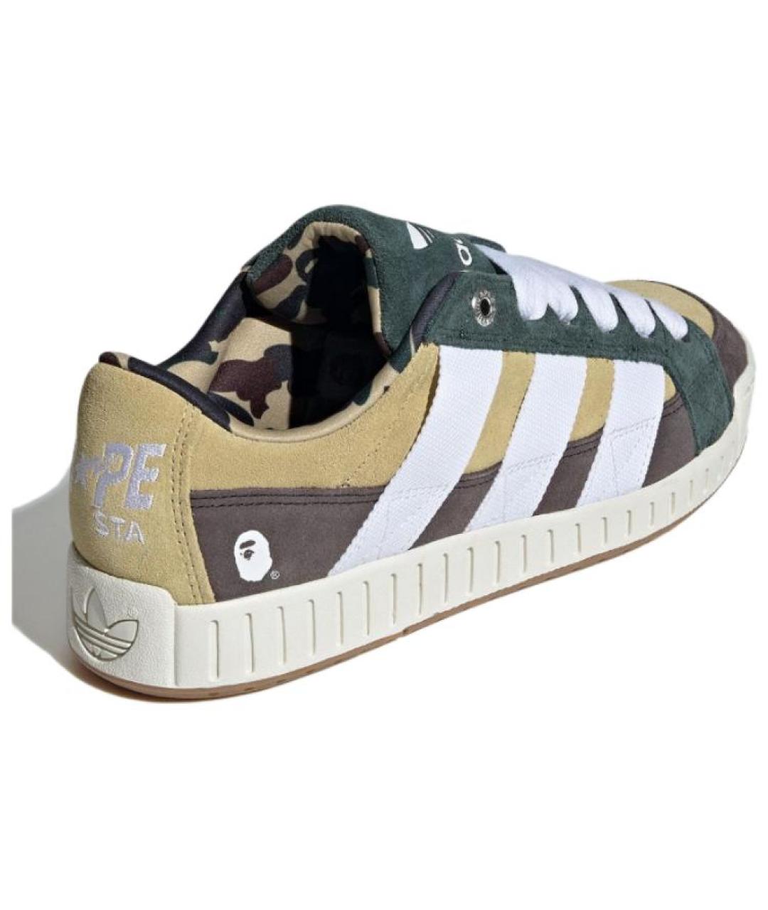 ADIDAS Коричневые замшевые кроссовки, фото 4