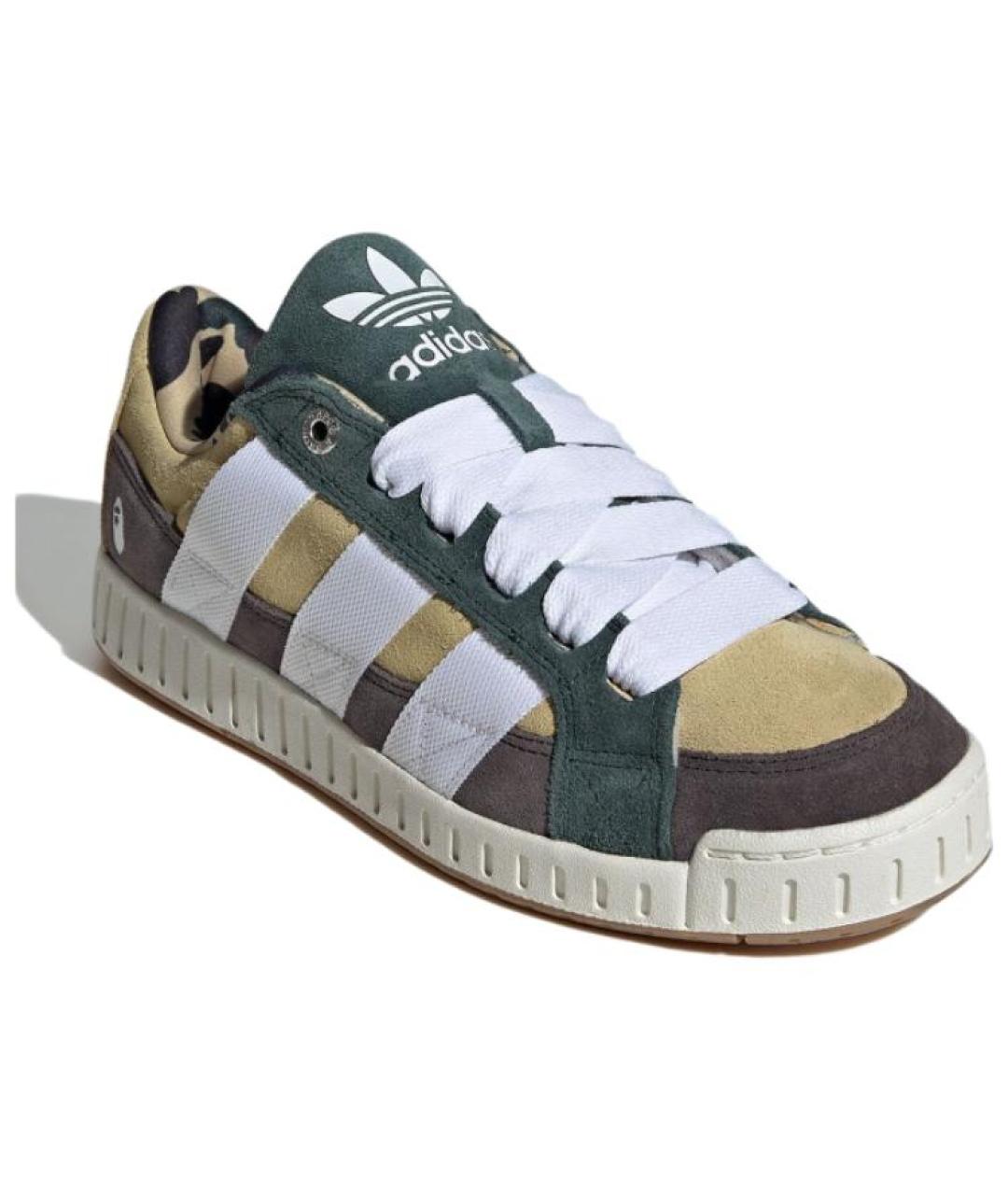 ADIDAS Коричневые замшевые кроссовки, фото 3