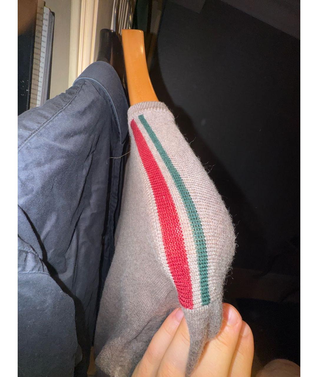 GUCCI Бежевый шерстяной джемпер / свитер, фото 4