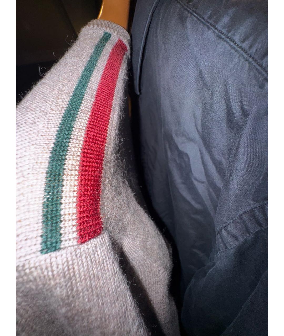 GUCCI Бежевый шерстяной джемпер / свитер, фото 6