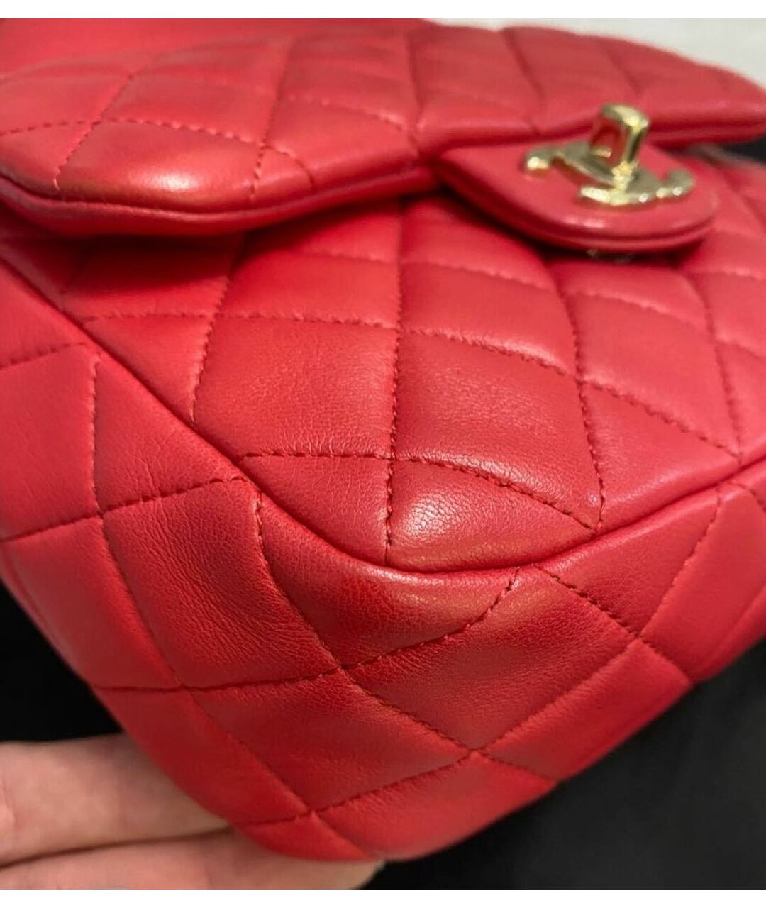 CHANEL PRE-OWNED Красный кожаный рюкзак, фото 4