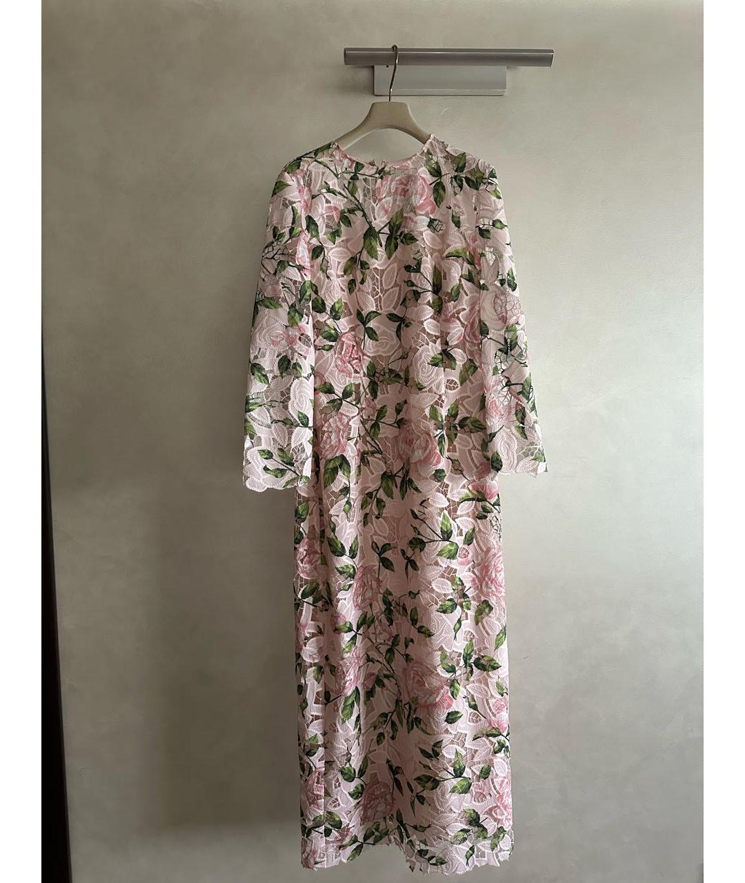 OSCAR DE LA RENTA Мульти полиэстеровое коктейльное платье, фото 5