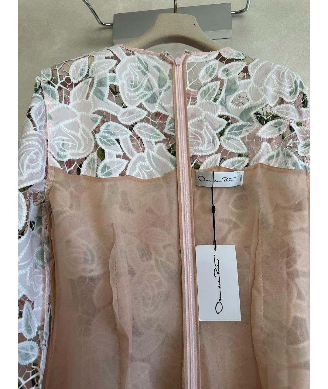 OSCAR DE LA RENTA Мульти полиэстеровое коктейльное платье, фото 3