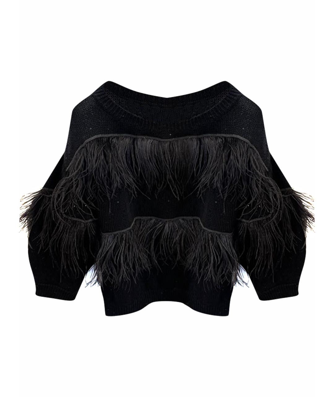 BRUNELLO CUCINELLI Черный хлопковый джемпер / свитер, фото 1