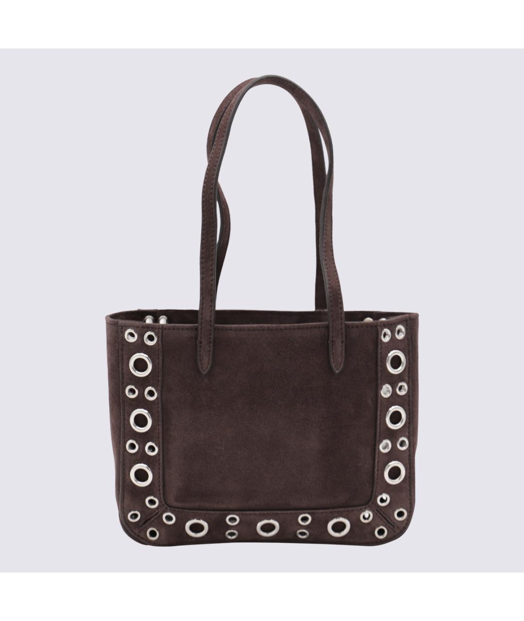 VALENTINO Коричневая кожаная сумка тоут, фото 3