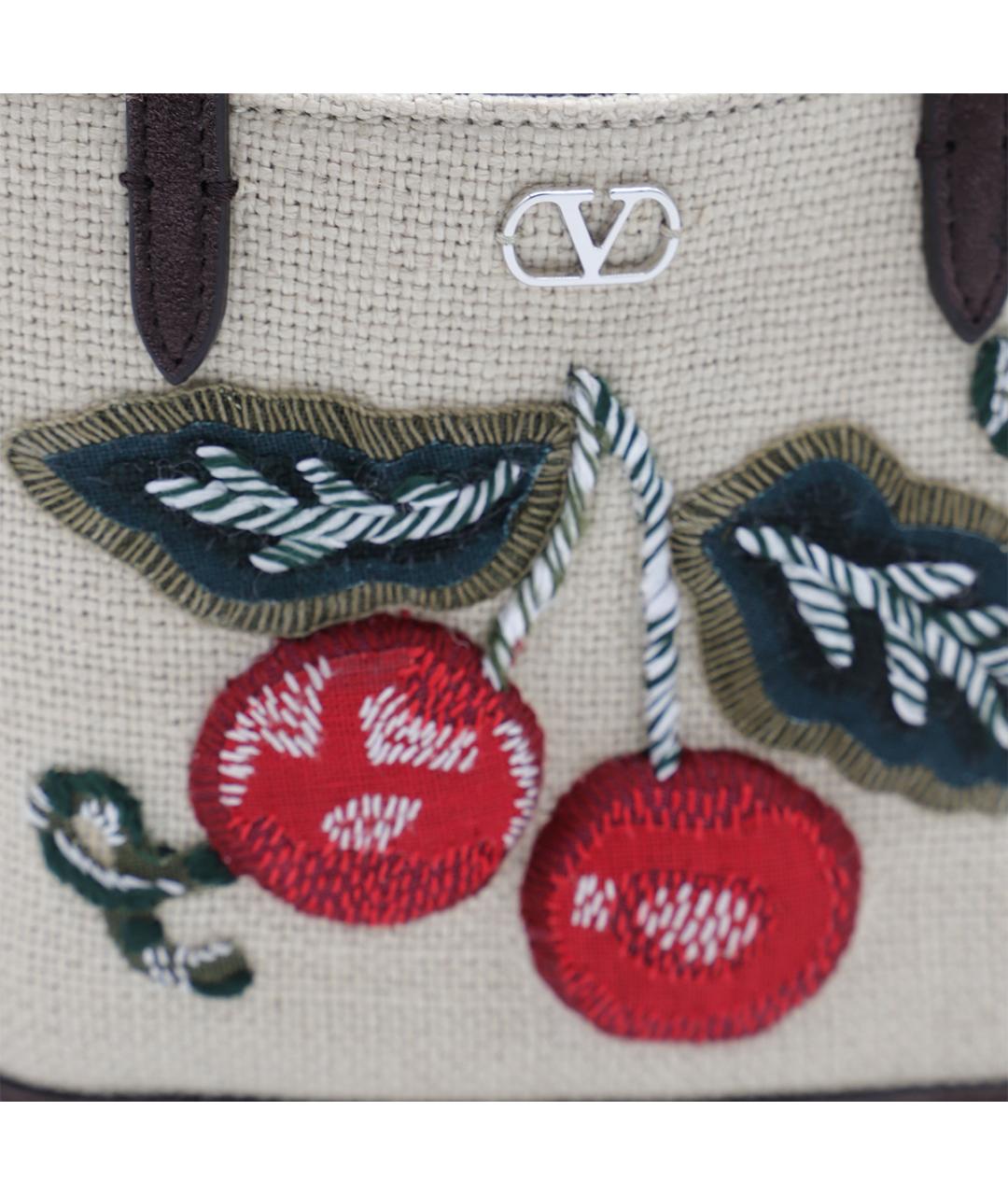 VALENTINO Коричневая кожаная сумка тоут, фото 4