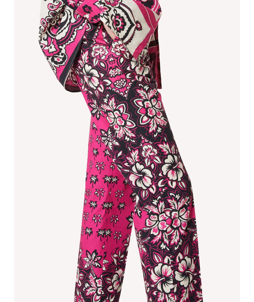 VALENTINO Мульти хлопковые прямые брюки, фото 4