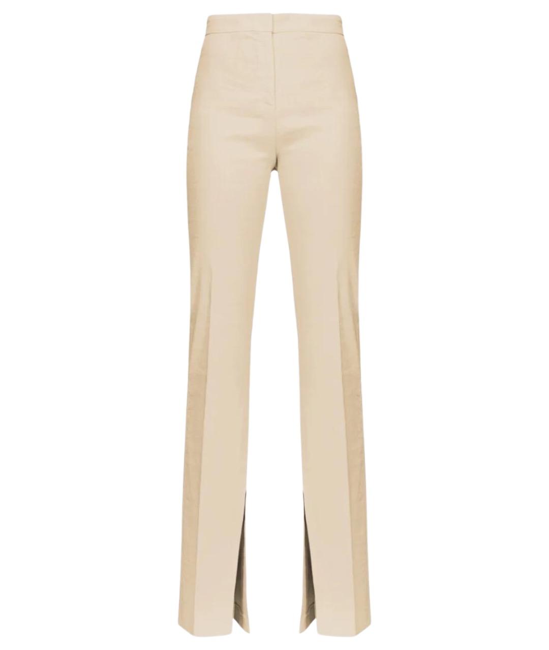 PINKO Бежевые прямые брюки, фото 1