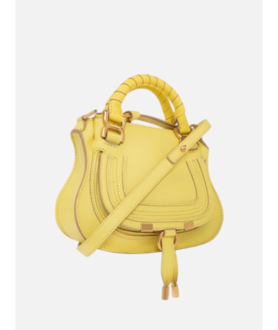CHLOE Желтая кожаная сумка тоут, фото 2