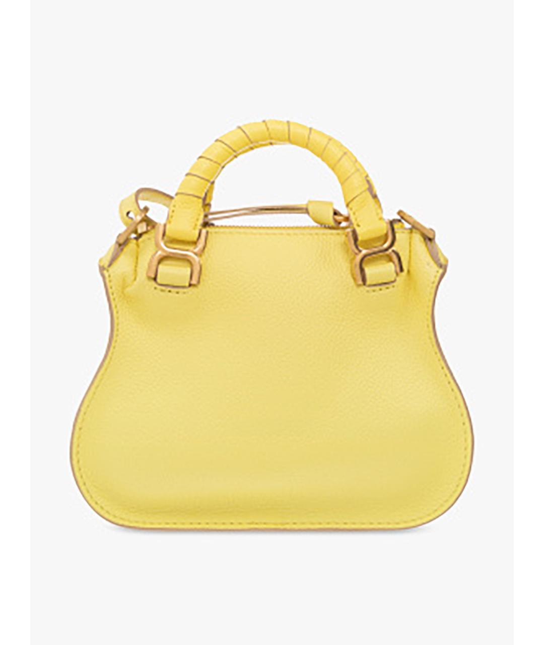 CHLOE Желтая кожаная сумка тоут, фото 3