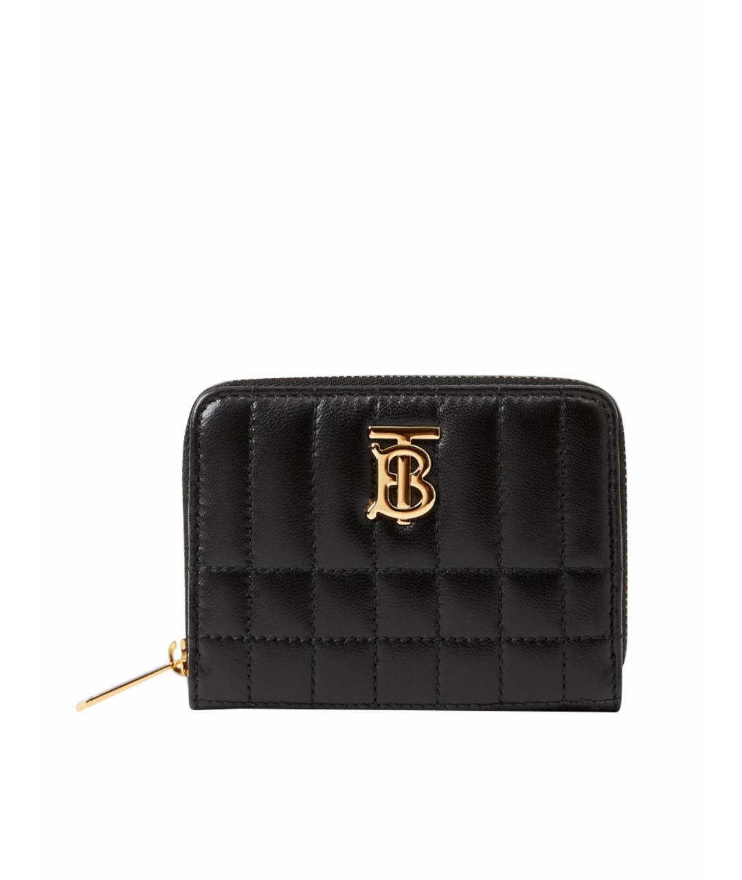 BURBERRY Черный кожаный кошелек, фото 1