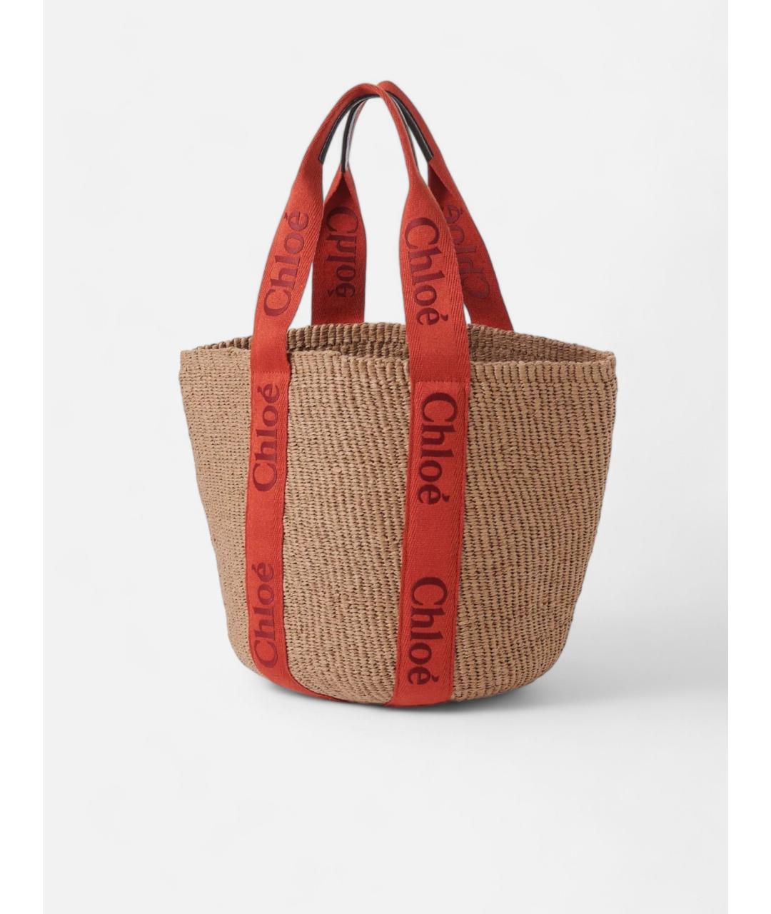 CHLOE Бежевая пелетеная сумка тоут, фото 2