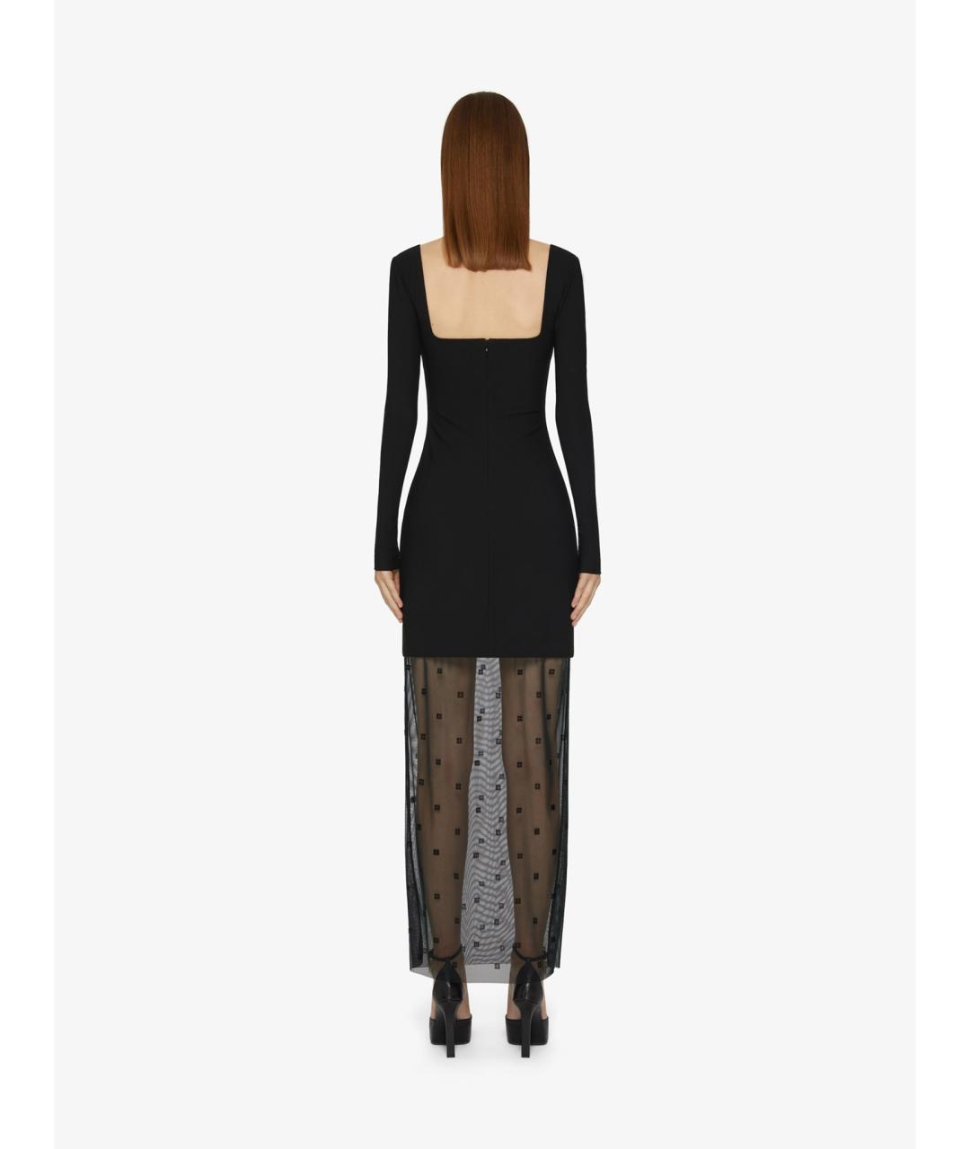GIVENCHY Черное вискозное повседневное платье, фото 4