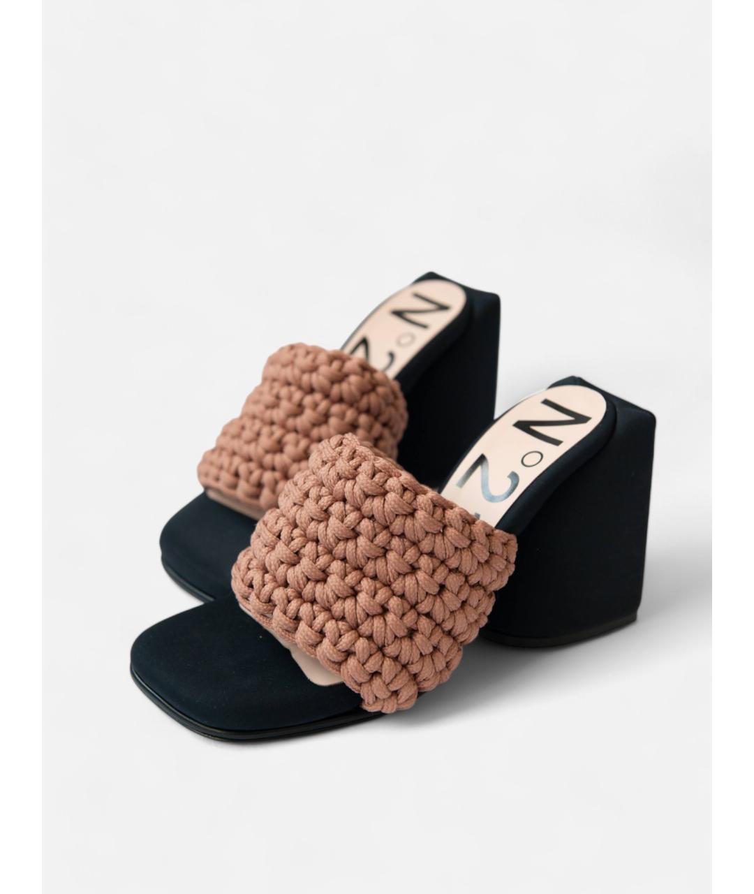 NO. 21 Мульти текстильные шлепанцы, фото 2