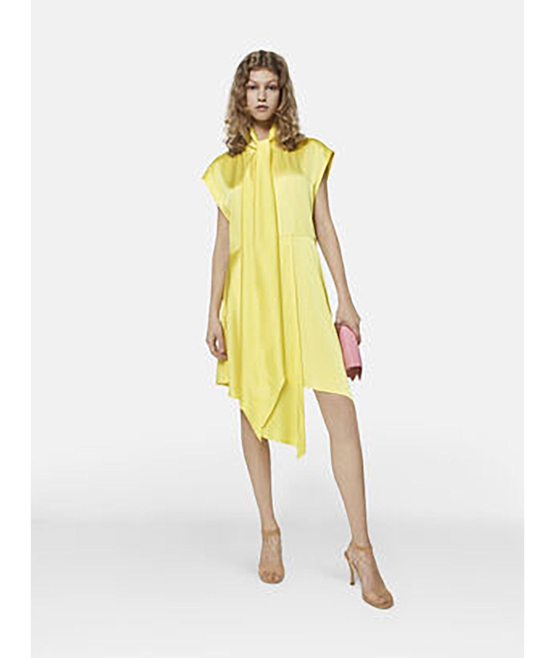 STELLA MCCARTNEY Желтое вискозное повседневное платье, фото 2