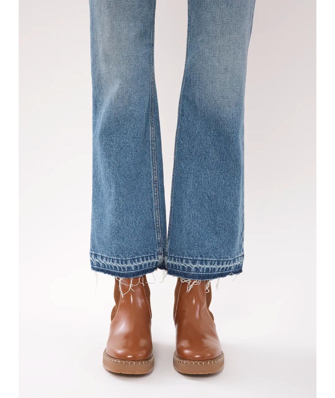 CHLOE Синие хлопковые прямые джинсы, фото 4
