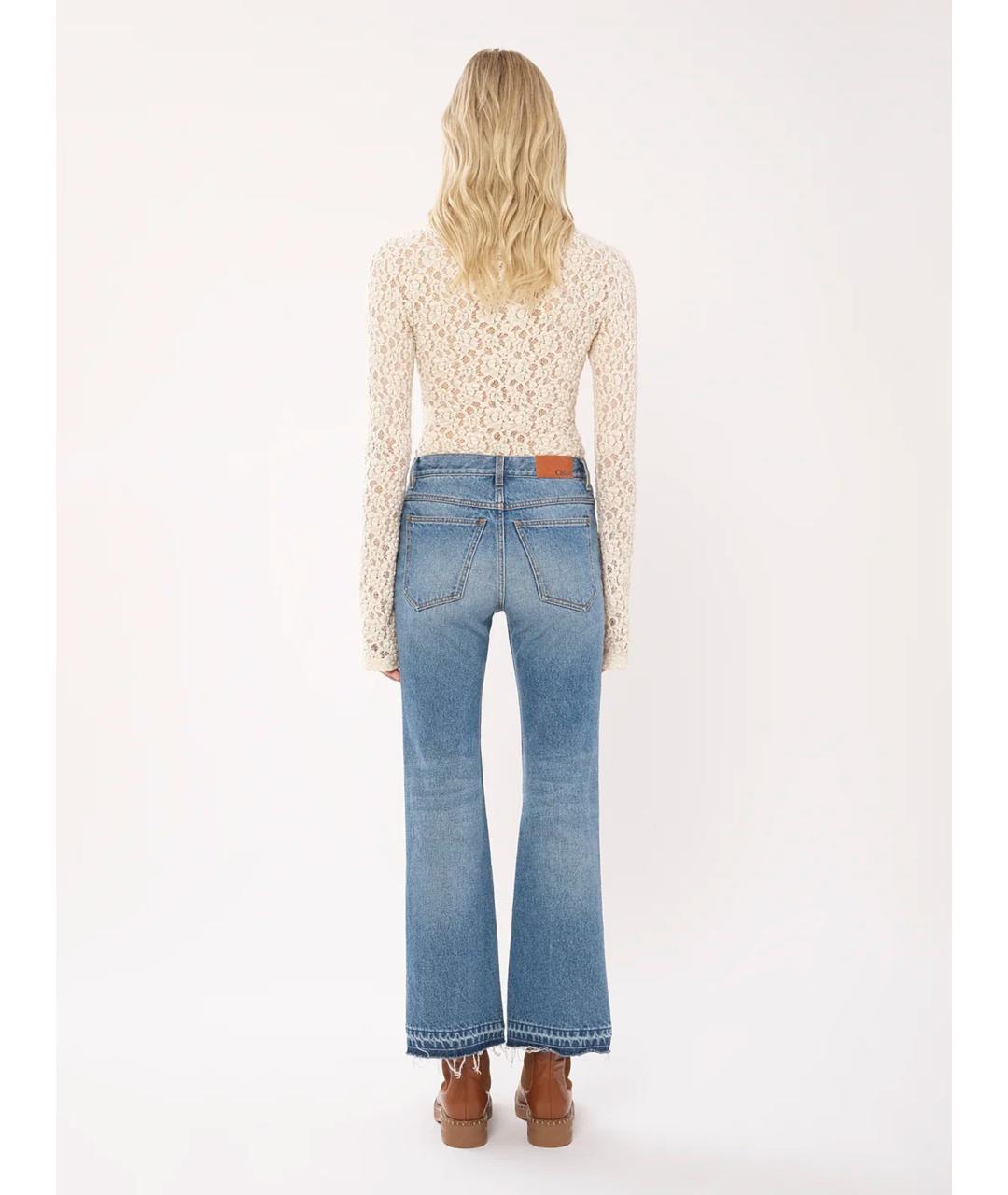 CHLOE Синие хлопковые прямые джинсы, фото 3