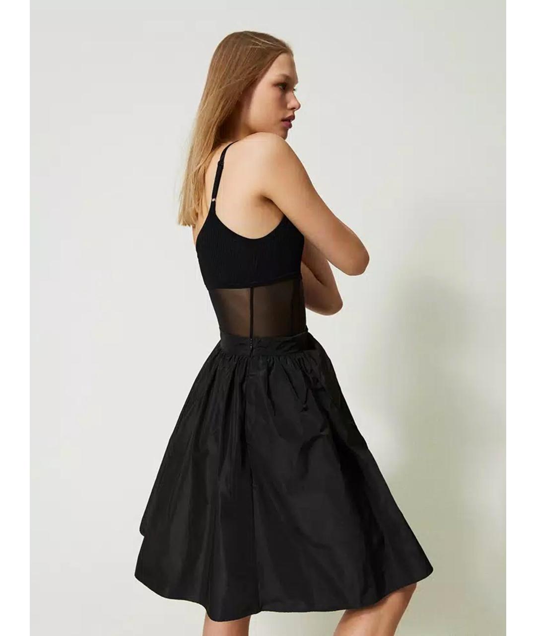 TWIN-SET Черное вискозное боди, фото 4
