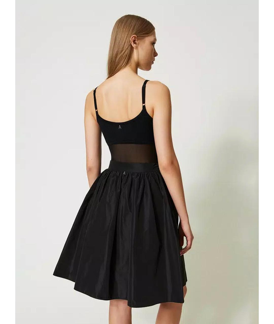 TWIN-SET Черное вискозное боди, фото 6