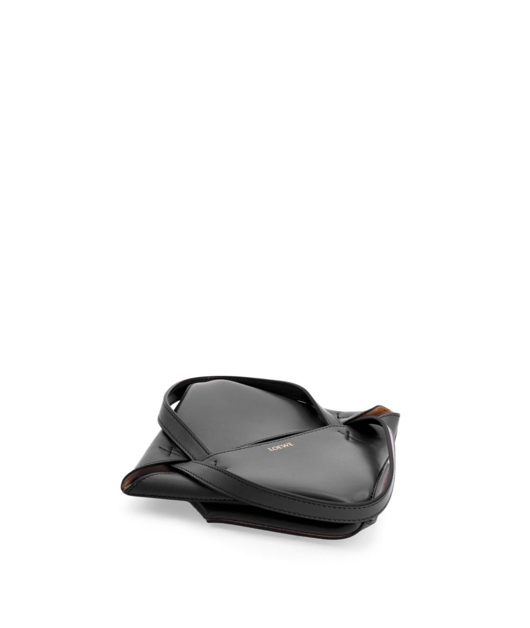 LOEWE Черная кожаная сумка тоут, фото 4