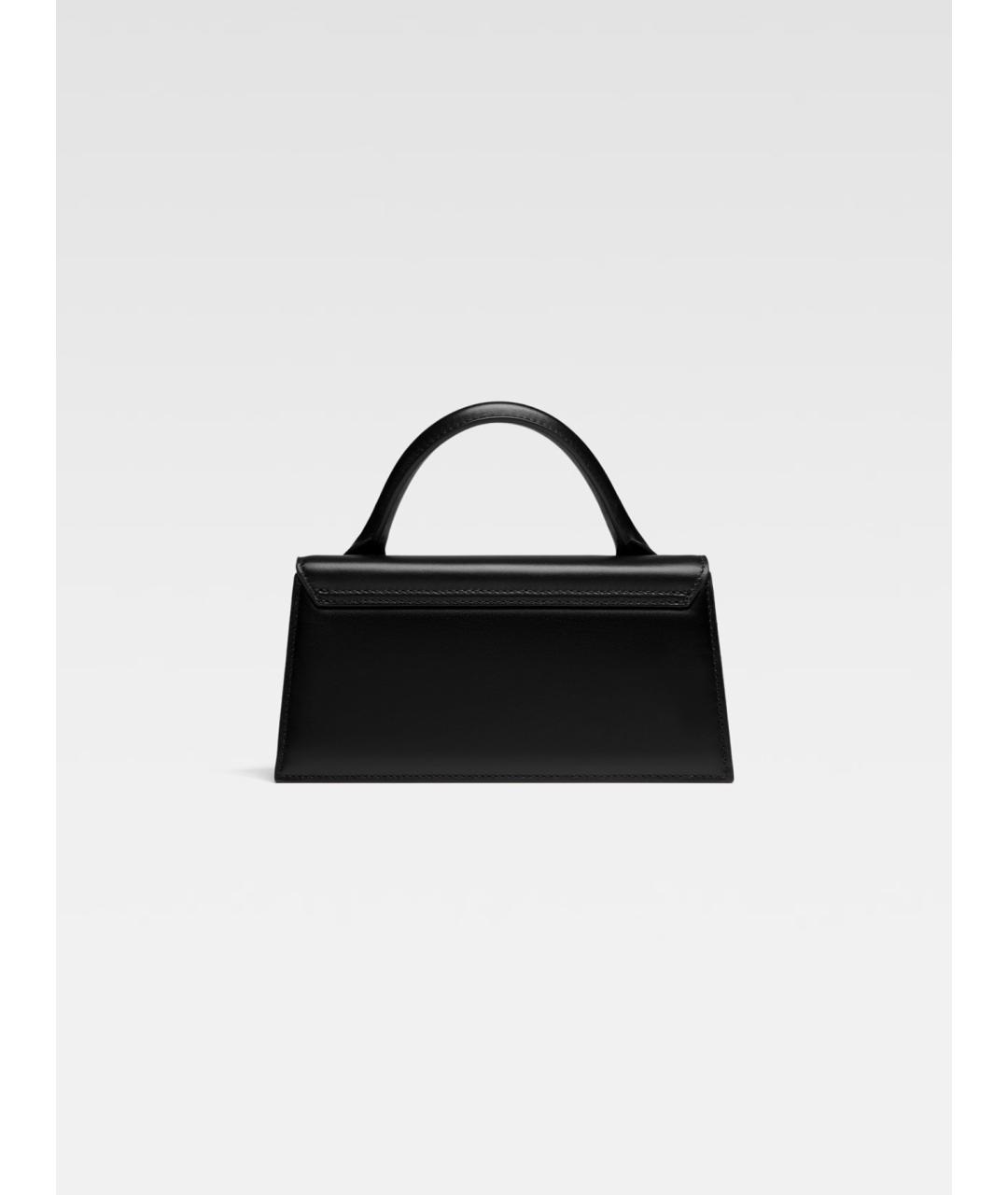 JACQUEMUS Черная кожаная сумка через плечо, фото 4