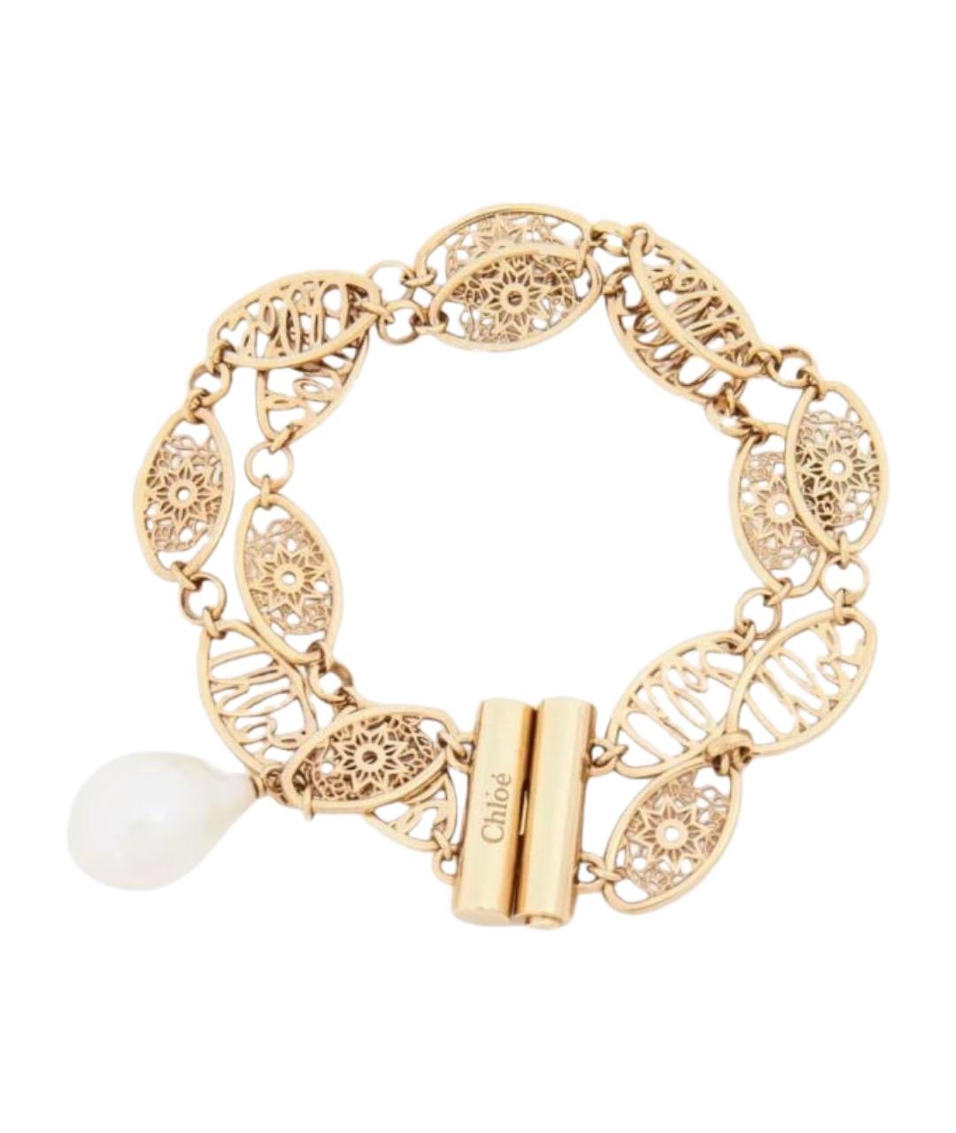CHLOE Золотой металлический браслет, фото 1