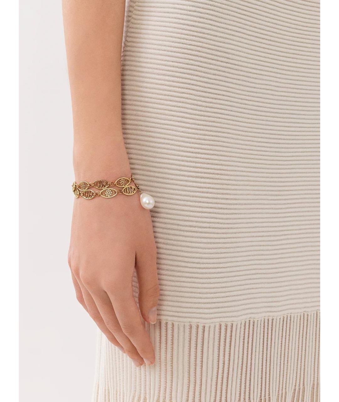 CHLOE Золотой металлический браслет, фото 3