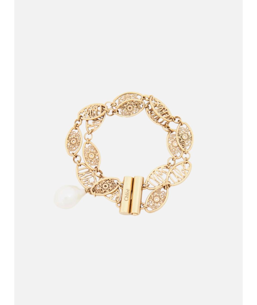 CHLOE Золотой металлический браслет, фото 4