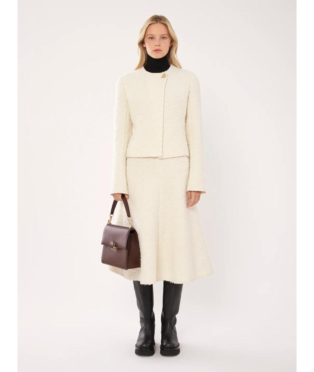 CHLOE Бежевый шерстяной жакет/пиджак, фото 2